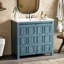 Meuble-lavabo de salle de bain avec lavabo, armoire de rangement de salle de bain avec cadre en bois, armoire d'appoint-681702039