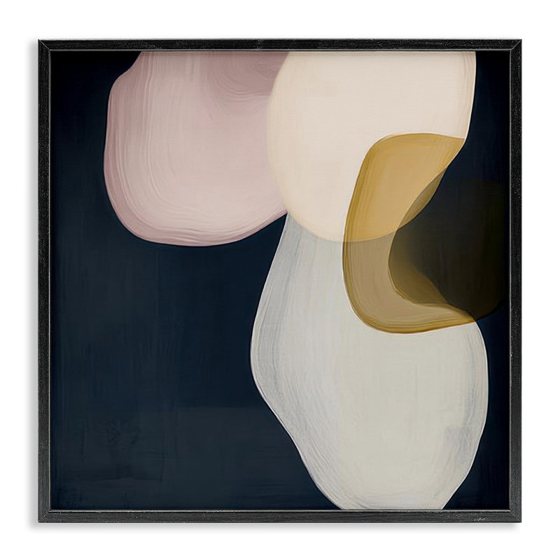 «Neutral Rounded Forms», art de la giclée encadrée par Irena Orlov, Giclée encadrée noir minuit, H 12 po x l 12 po