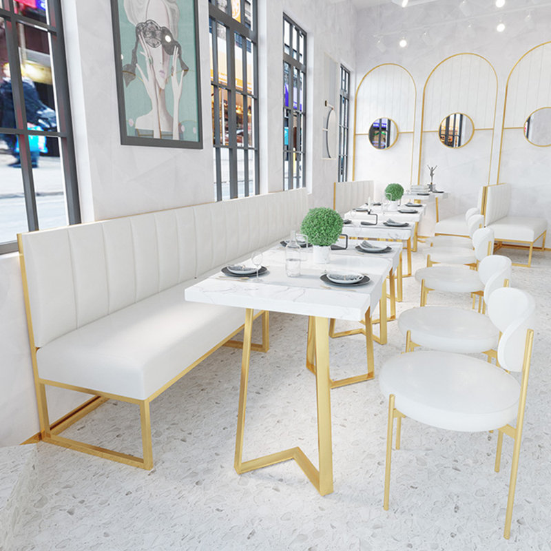 Banc rembourré Light Luxury, Blanc