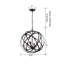 Lustre en forme de globe à 4 lumières de 18,9 po Mathumitha