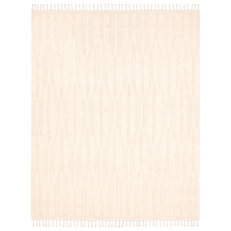 Jaipur Living Quest KEO11 Handknotted Abstract Ivory Area Rug, Rectangle 6' x 9'