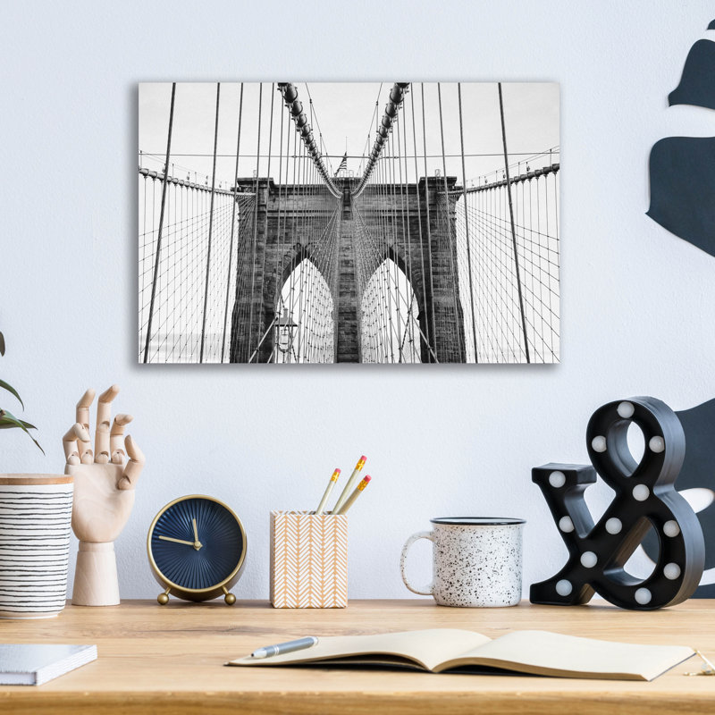 Art mural en verre épique «Bbridge» par Decent Exposures, 16 po x 12 po