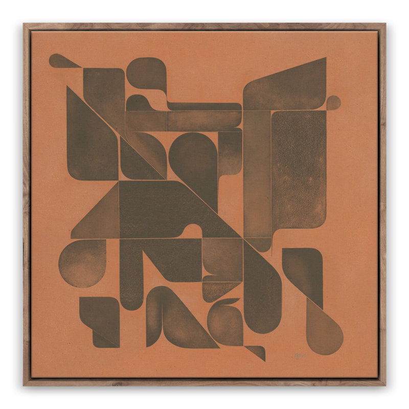 Mesa Roja Painting by Gregory Gove, Rustic Walnut Framed Canvas, 32" H x 32" W x 2" D