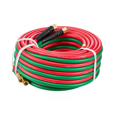Oxygen Acetylene Hose 1/4-Inch X 50FT T Grade Hose 300PSI Max Working Pressure