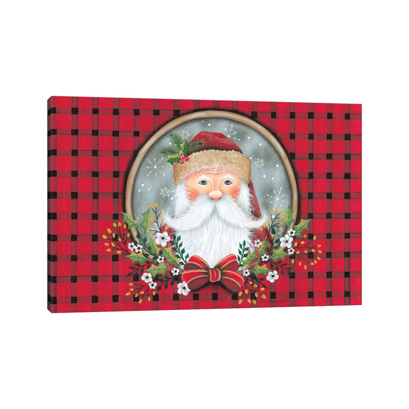 «Primitive Santa Portrait», reproduction d'art sur toile tendue, H 12 po x l 18 po, Toile tendue, Ne s’applique pas