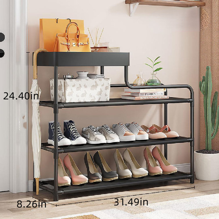 Rebrilliant 12 Pair Shoe Rack