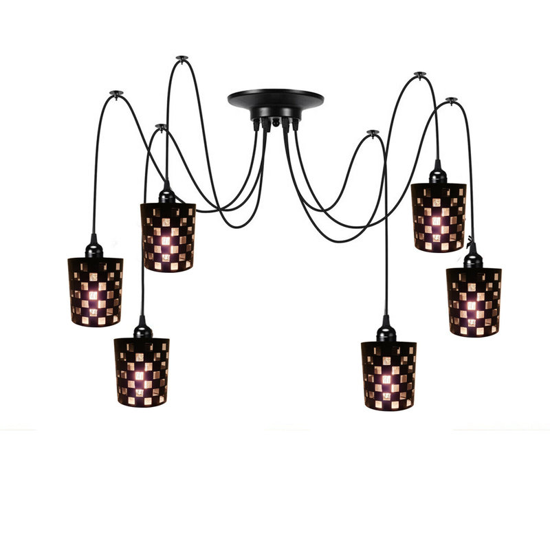 Garrel 6 - Light Black Cluster Pendant