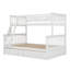 Lit superposé simple au-dessus de double avec deux tiroirs de rangement, lit superposé convertible, peut être converti en deux lits de repos-1446784501