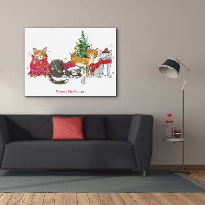  «Meowy Christmas» par Elle Media Group, art mural sur toile