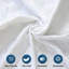 Housse de protection imperméable pour matelas avec dessus matelassé et poche profonde - Protection douce, respirante et silencieuse pour le lit - Housse ajustée pour matelas épais-551457411-550293310