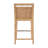 Caiman 24 in. Seat Height Rattan Woven Counter Stool with Back