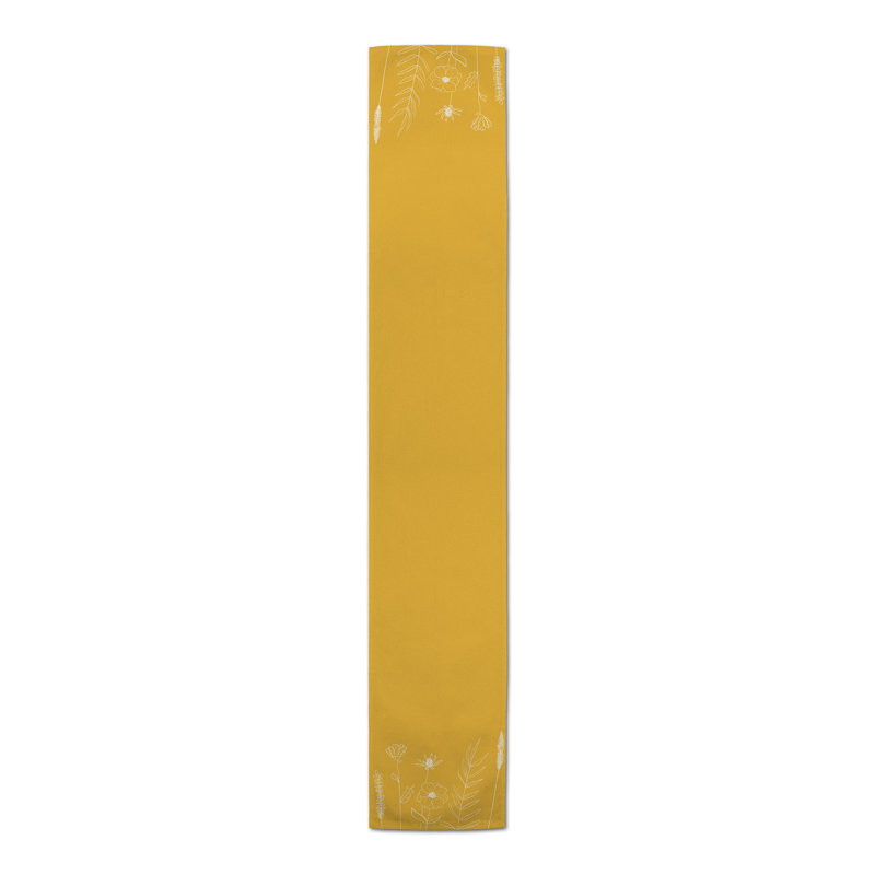 Chemin de table Jaizion, 90 po x 16 po, Jaune