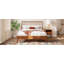 Plateforme en bois de bambou massif avec tête de lit haute de 46,5 po, cadre de lit bohème avec lattes de bois et support en métal, style Mid-Century moderne, aucun sommier tapissier requis-1678284424-1799696281