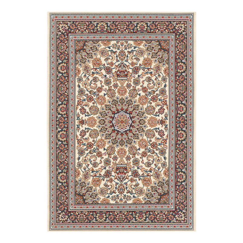 Tapis intérieur / extérieur en polypropylène tissé à la machine en brun / beige Oriental Machinee