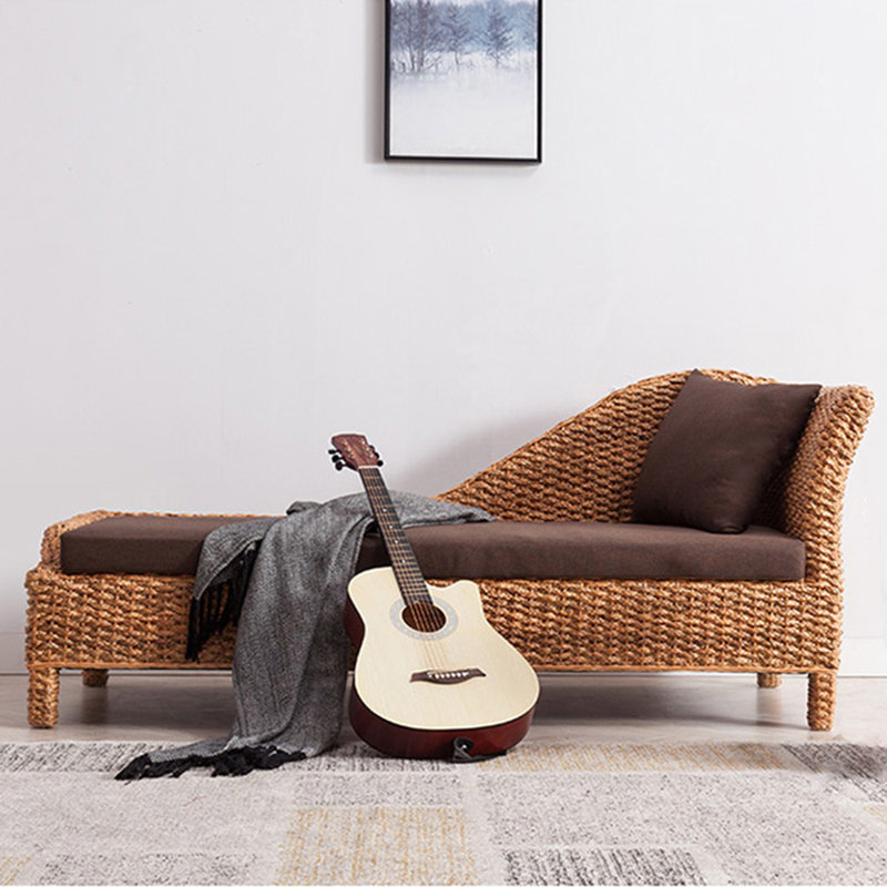 Chaise longue rembourrée Home Natural, Accoudoir à droite (vu de face)