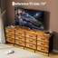 Meuble télé avec 12 tiroirs en tissu – Centre multimédia à structure en bois-962708719