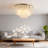5-light Dimmable Shell Flush Mount