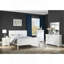 Lit lit en bois massif blanc 1pc lit lit traîneau meubles de chambre à coucher-114230621