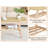 39 inch Solid Wood Double-Layer Coffee Table