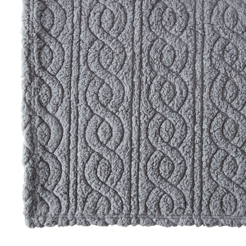 Sawyer Plain Weave / Muslin Throw Blanket, Gray