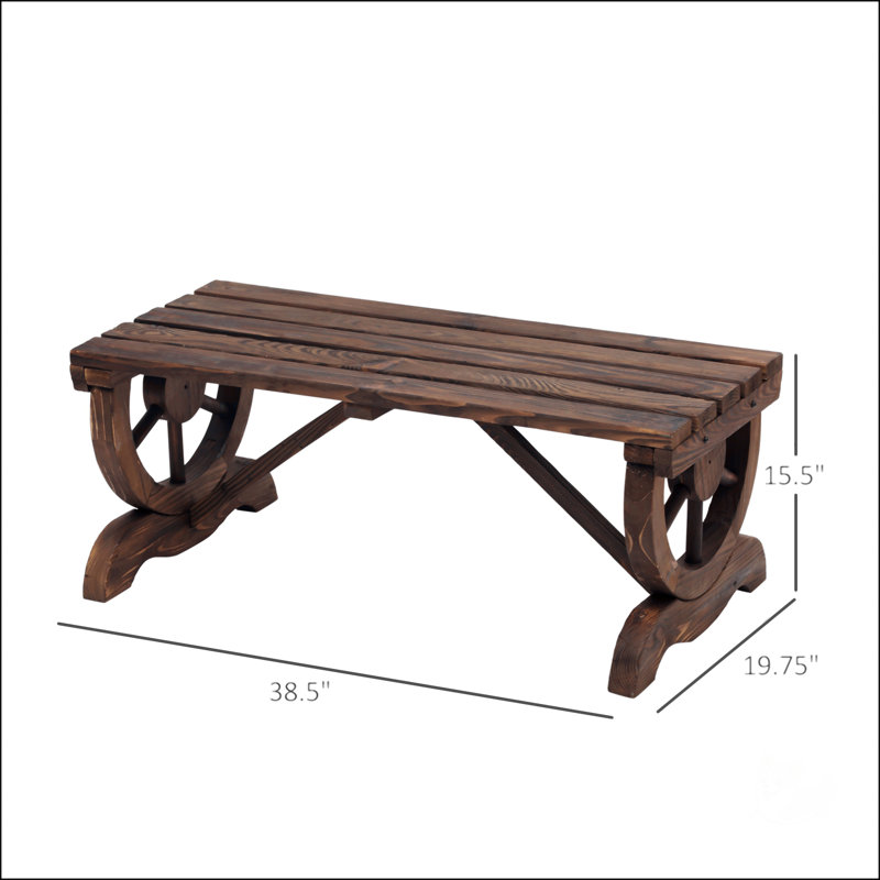 Banc de jardin en bois pour 2 personnes