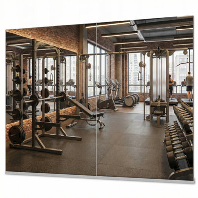 Ensemble de 2 miroirs muraux sans cadre 48 po x 30 po Home Gym Mirror