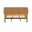 Lit plateforme Pedro King avec tête de lit rembourrée ajustable, tissu brun-135372997