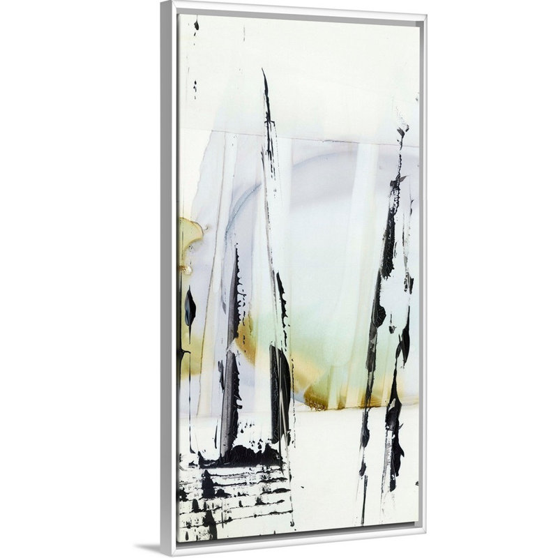 Art mural sur toile Bamboo Marsh II, Toile avec cadre blanc, H 60 po x l 30 po x P 1,75 po