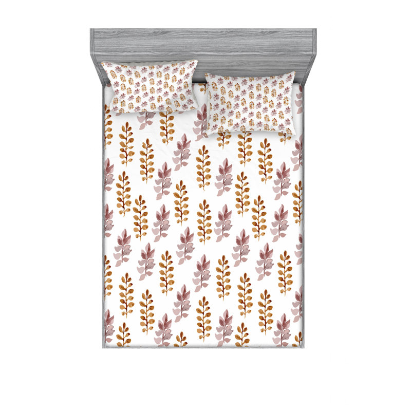 Ensemble de draps fleur à ressorts, Ensemble de drap pour grand lit avec drap-housse
