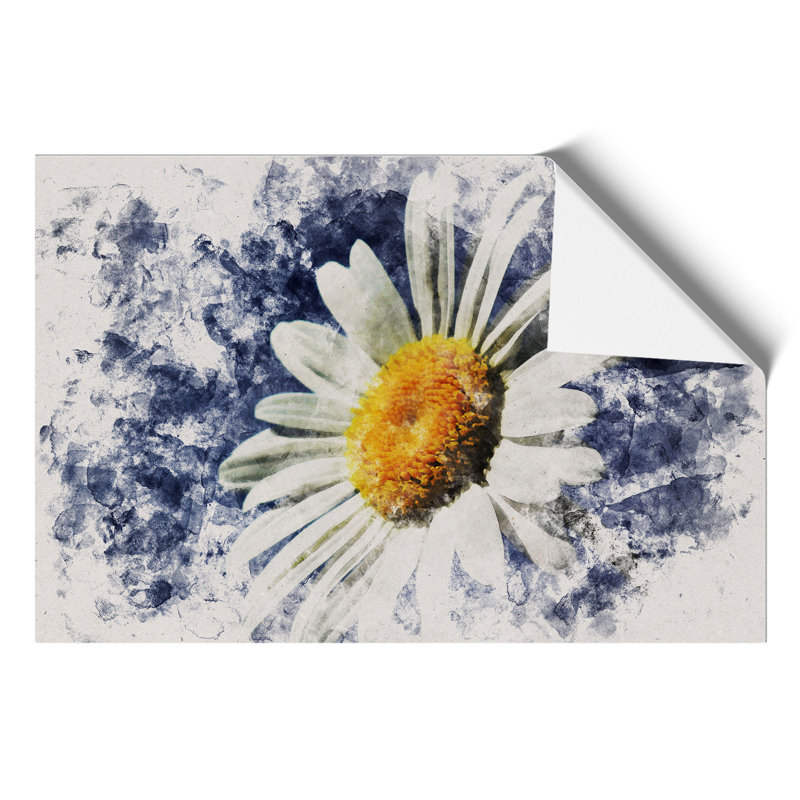 White Daisy Watercolour - Frameless Print, 59cm H x 84cm W x 0.1cm D