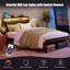 Base de lit plateforme grand, tête de lit inclinée, DEL, chargement-849636365-849636362