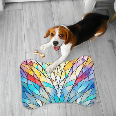 Tapis coloré en forme d'os coloré 1 pièce