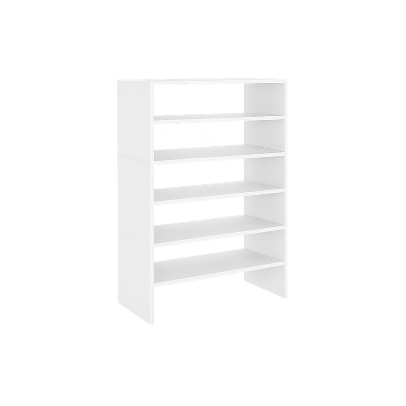Range-chaussures Berlin avec tablettes ouvertes, idéal pour les espaces modernes, blanc, Blanc