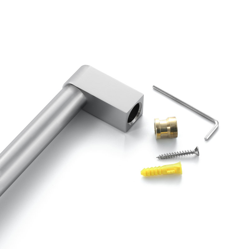 Barre coulissante en acier inoxydable brossé doré, Nickel brossé