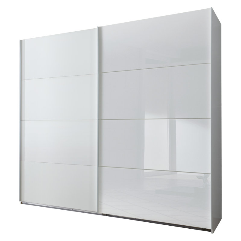 Amdi 2 Door Wardrobe, White, 210cm H x 270cm W x 65cm D