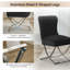 Chaise de salle à manger capitonnée en velours avec pieds en X argentés-45183686