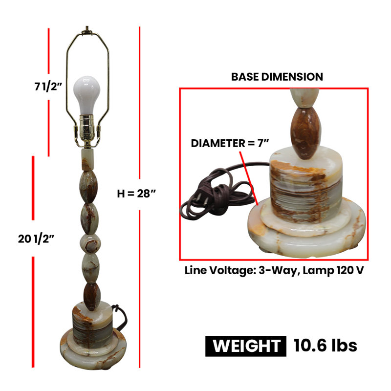 31" Tall Onyx Table Lamp "Adzic", Chartreuse