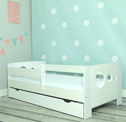 Humphrey Cabin Bed with Storage Included, European Toddler (80 x 160cm), White