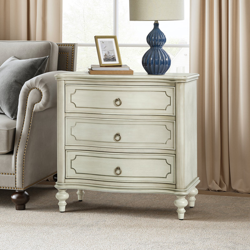 Table de bout avec courbes Elfine, Blanc