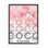 «Pink Ombre C and O Typographie Over Roses and Marble» par Daphne Polselli, impression