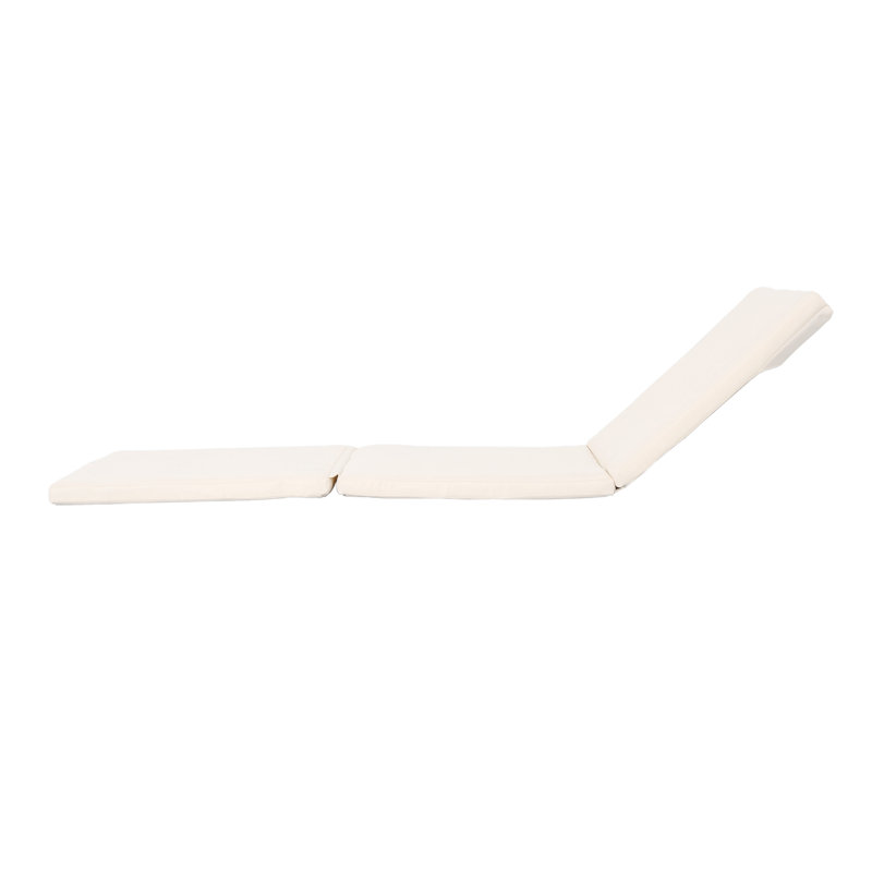Outdoor 2'' Chaise Lounge Seat / Back Cushion, Cream