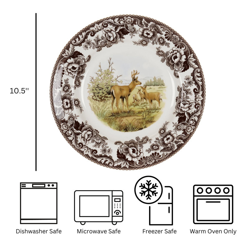 Assiette à dîner 10,5 po Spode Woodland