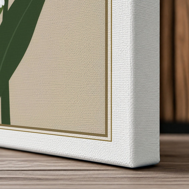 Simple Daisies Botanical - Wrapped Canvas, 36x24 - 91.4 x 61.0 cm, White Border