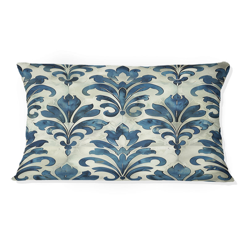 Coussin lombaire transitionnel bleu marine Glamour Luxe