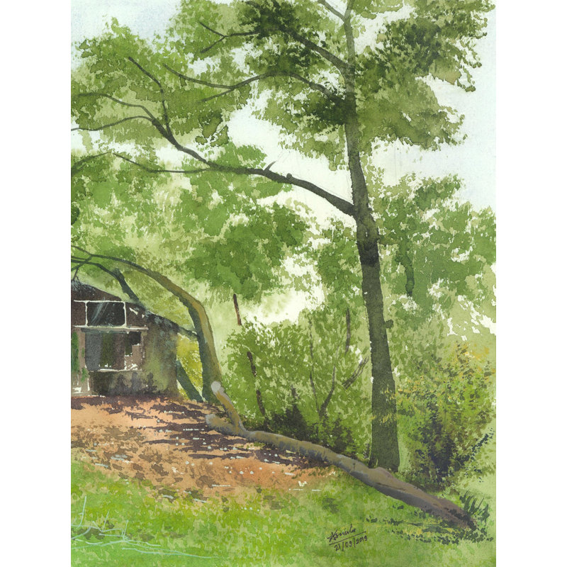 Maison brisée | Aquarelle sur papier | Par Asmita Atre