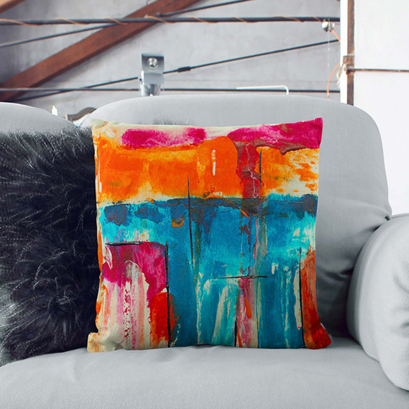 Abstract Square Throw Cushion, 55 x 55 cm