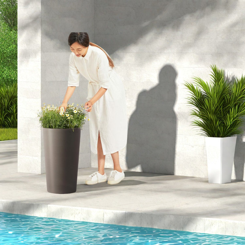 Jardinières modernes et durables, en polypropylène, style contemporain pour la maison et le jardin