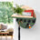 Key And Mail Holder For Wall Decorative, Wooden Boho Key Hanger With Shelf, Unique Two-Tone Circular Design Entryway Key Rack - Brown & Green