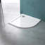  Acrylic Shower Tray Glossy White Finish - Quadrant - 1000 x 1000mm-496238335