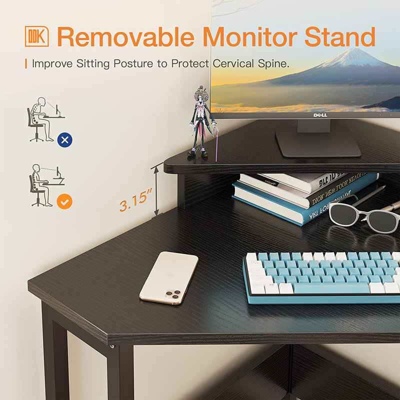 Corner Steel Computer Desk